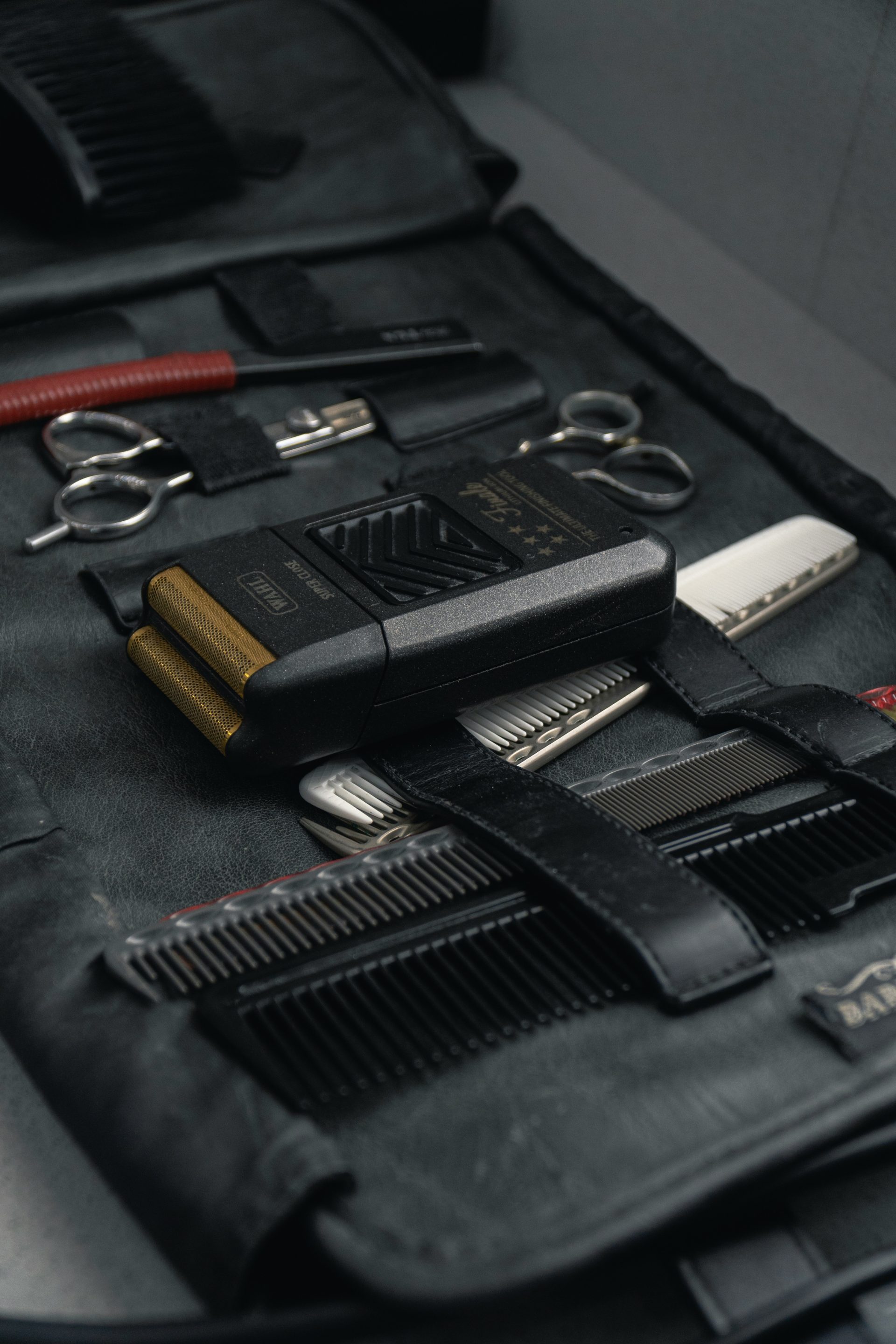 a black case filled with lots of different items